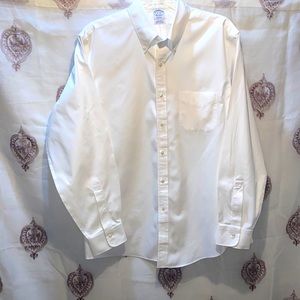 MEN BROOKS BROTHERS WHITE REGENT POLO SHIRT SZ 16•34